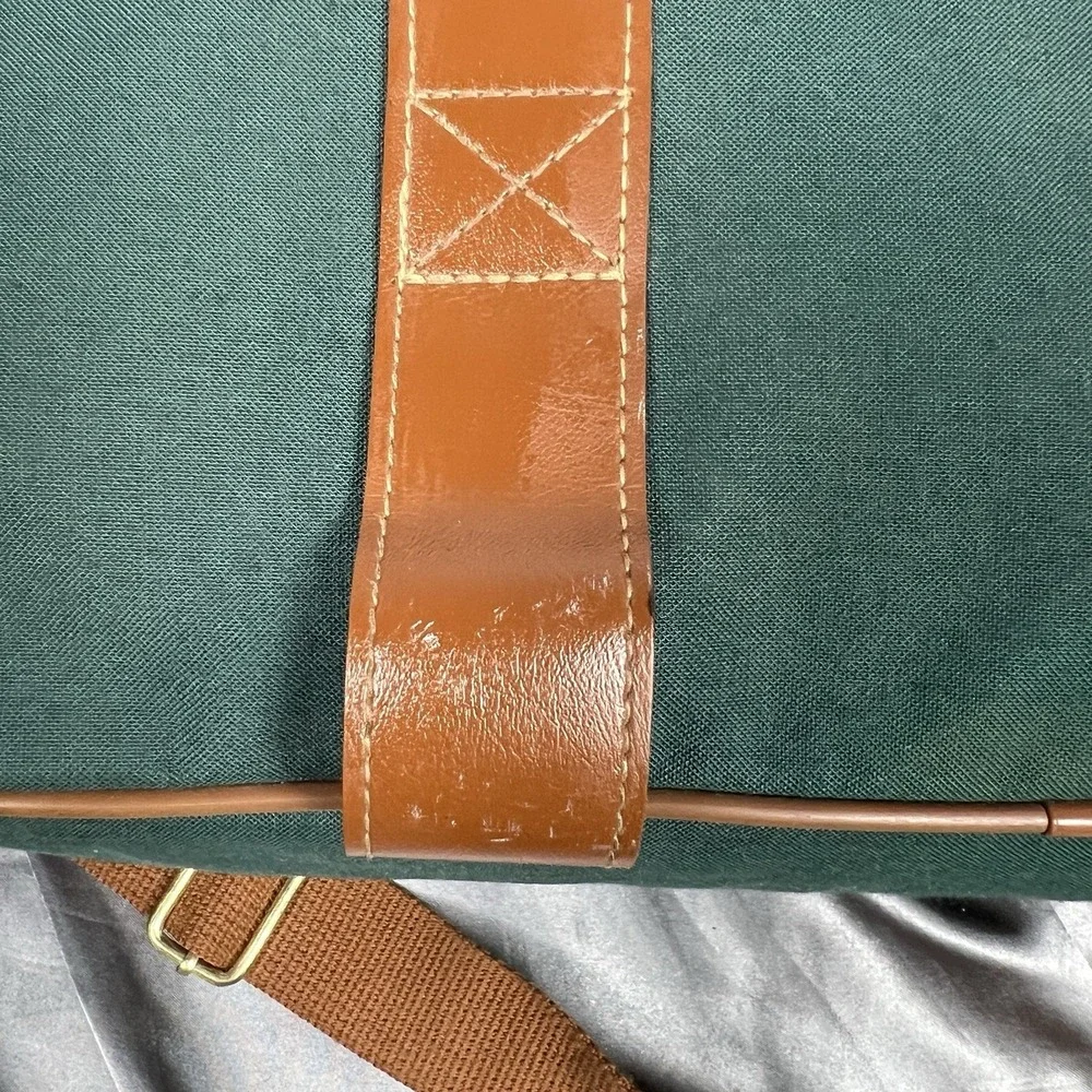 Polo Ralph Lauren Mens Bag Green Satchel Messenger Crossbody‎ Travel Vintage 90s